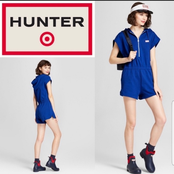 NWT Hunter for Target Zip Up Hooded Romper Jumpsuit shorts Sz XL - Picture 4 of 16